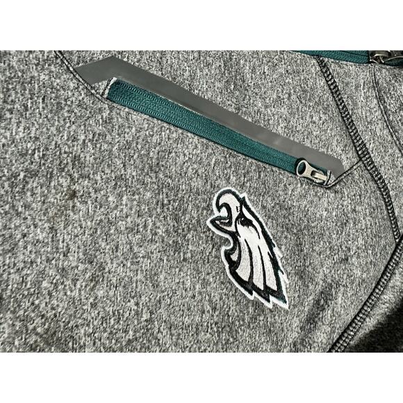 NFL Team Apparel: Philadelphia Eagles Women's 1/4 Zip Pullover Fleece Jacket 2XL - Picture 4 of 10